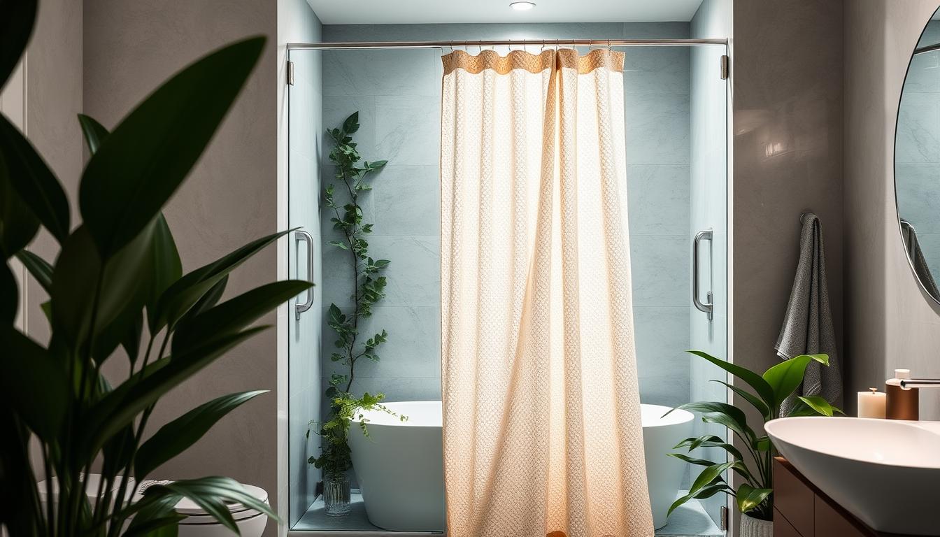 Shower Curtain alternative for glass doors