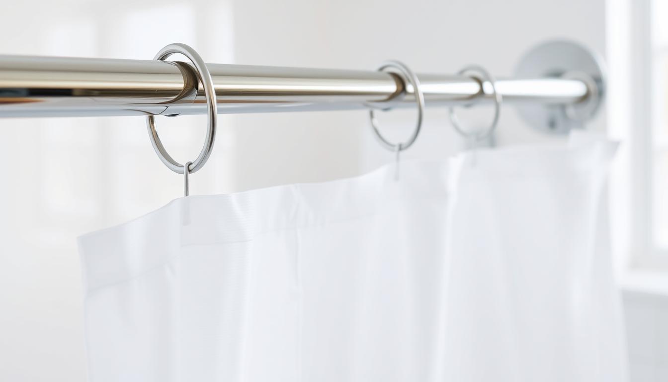 clean shower curtain hooks