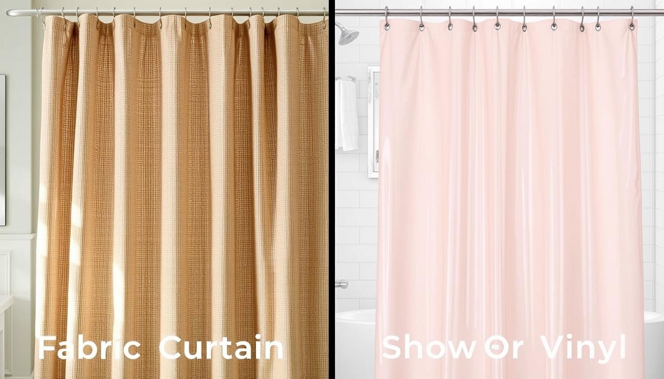 fabric compared to vinyl shower curtain