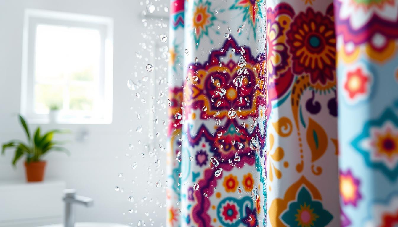 fabric shower curtain waterproof