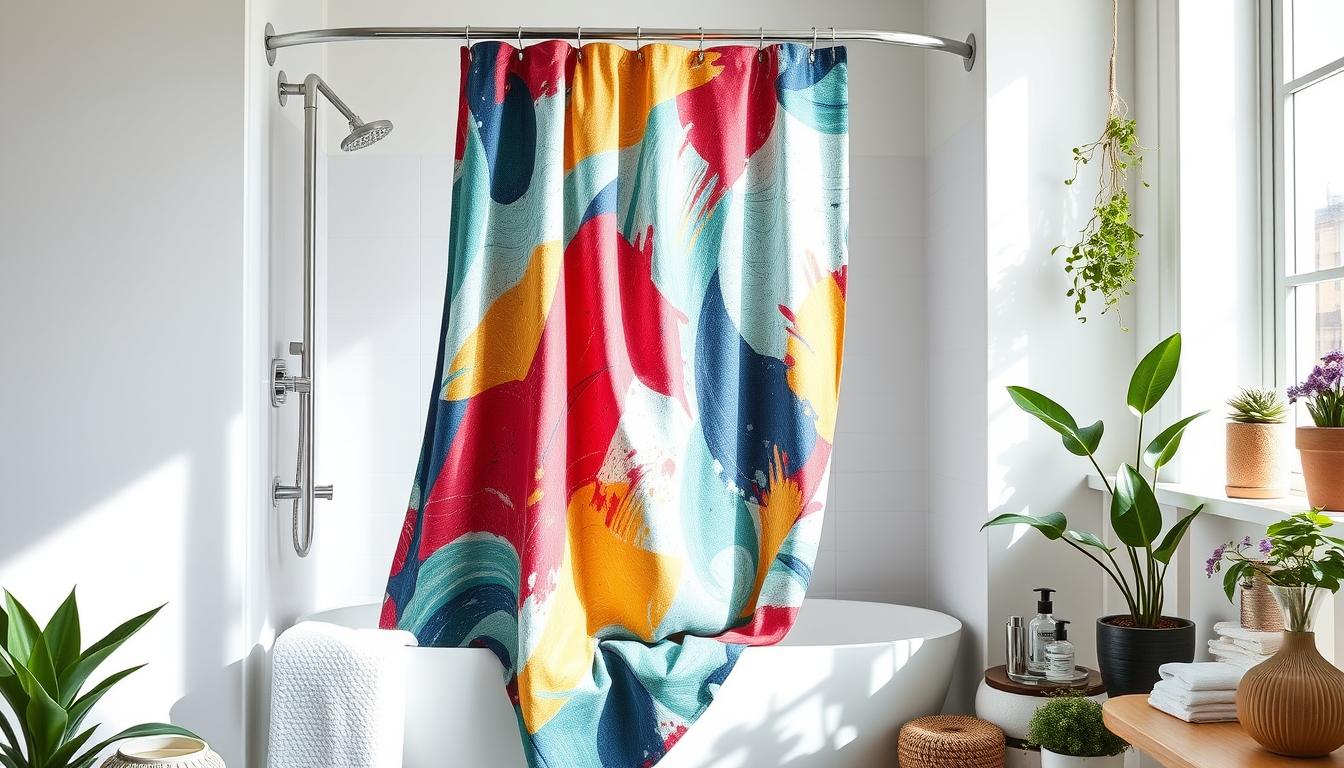 fabric shower curtain