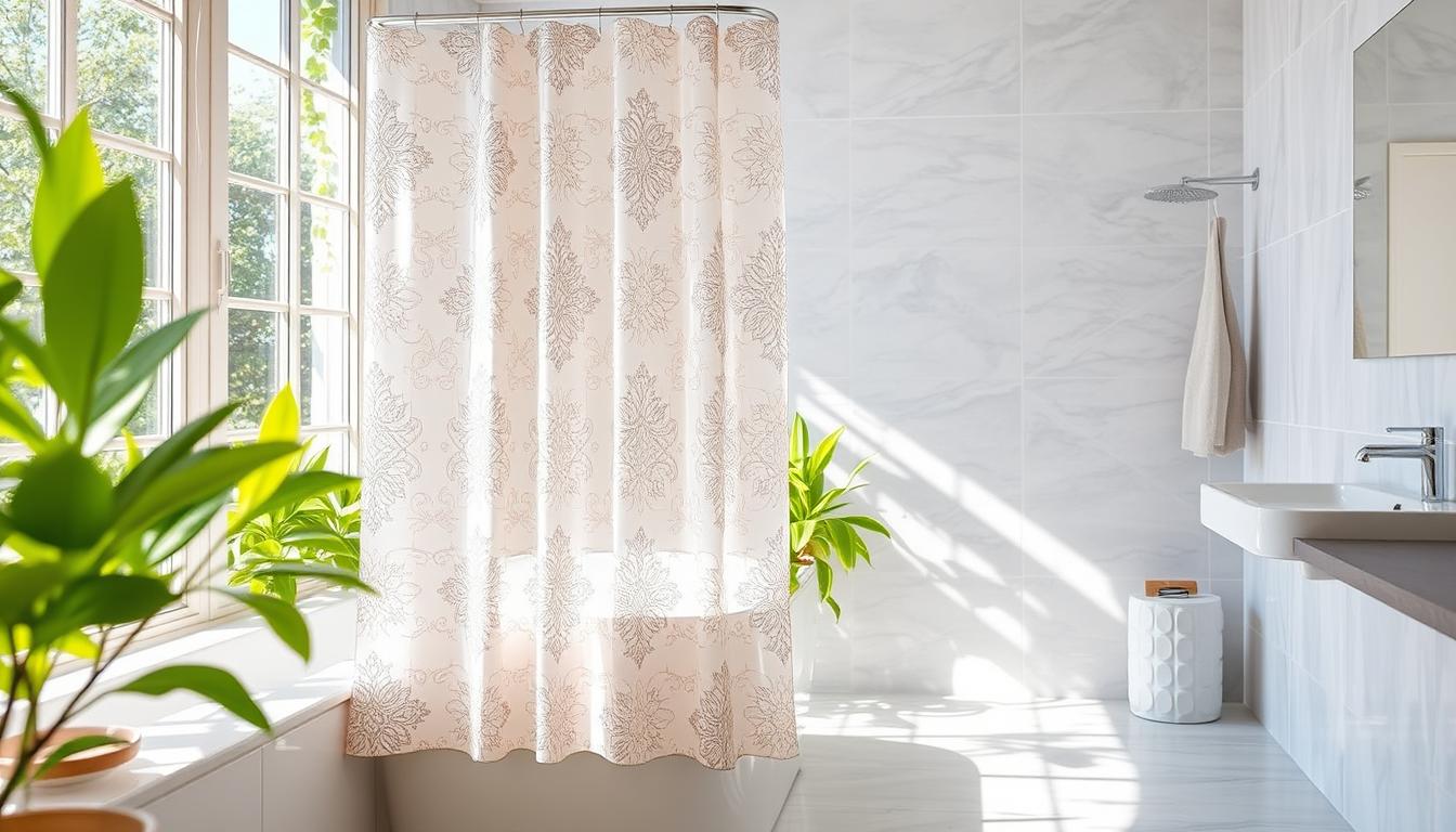 mold-resistant plastic shower curtain