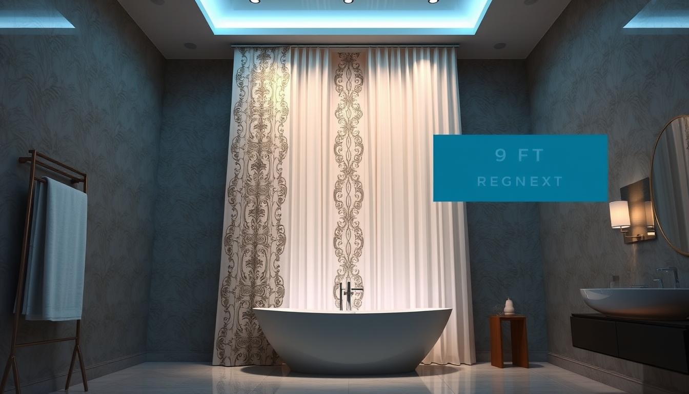 shower curtain size for 9 foot ceiling