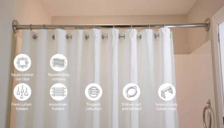 Secure shower curtain tips