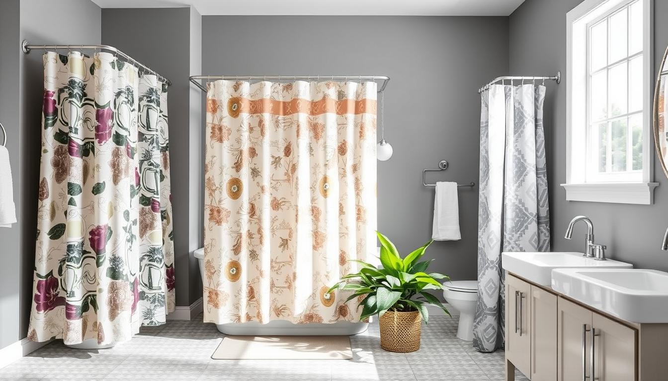 best shower curtain for gray walls