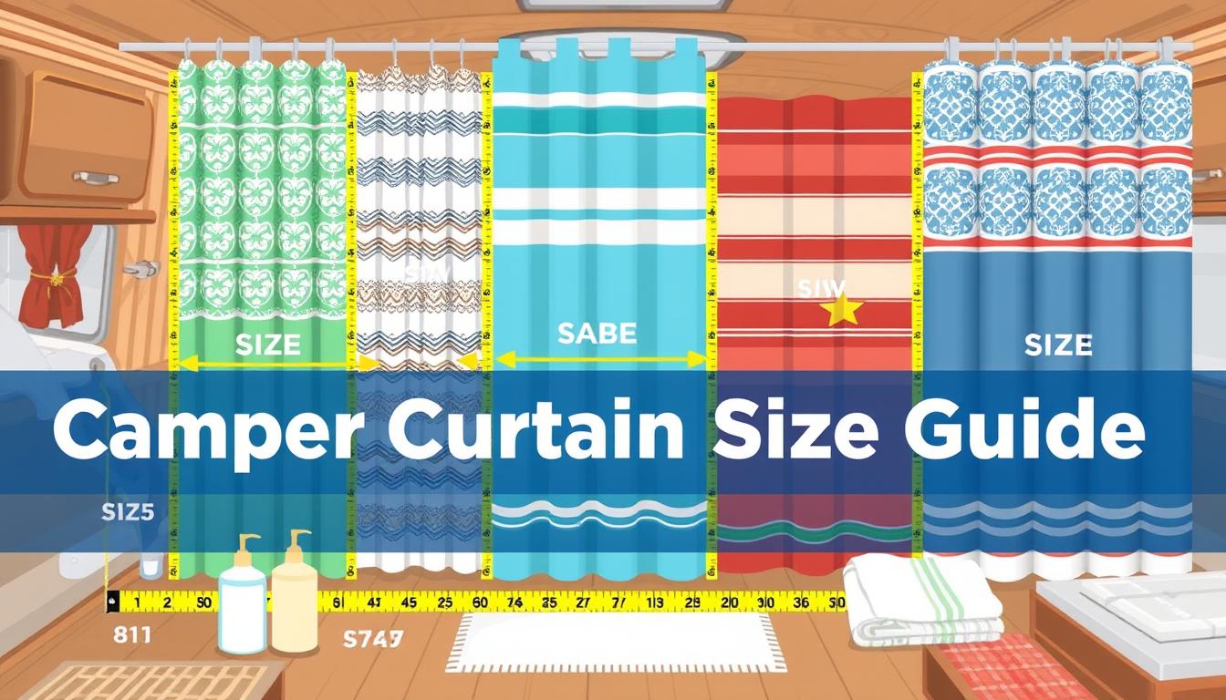 camper shower curtain size guide