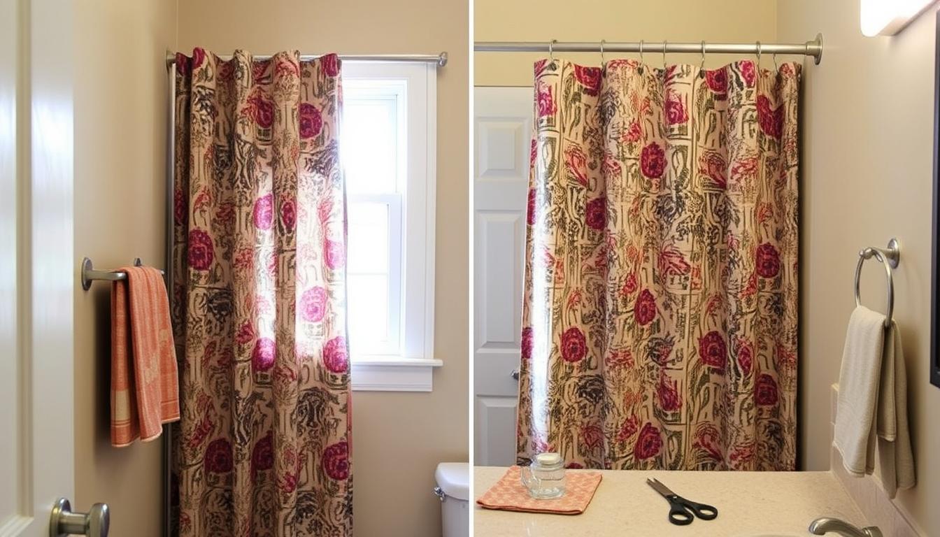 easy shower curtain DIY