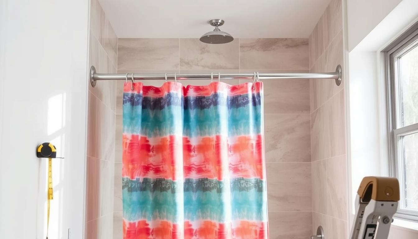 easy shower curtain rod installation