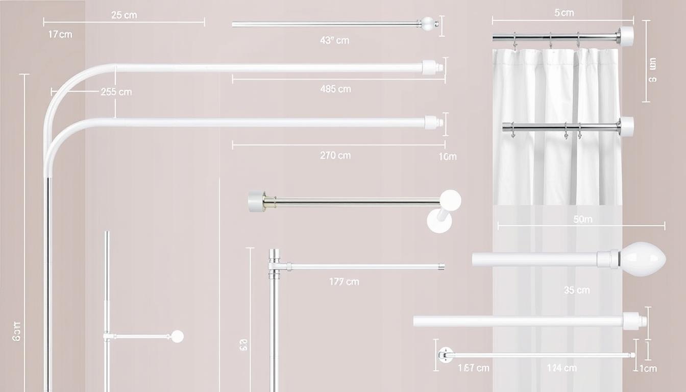 shower curtain rod dimensions