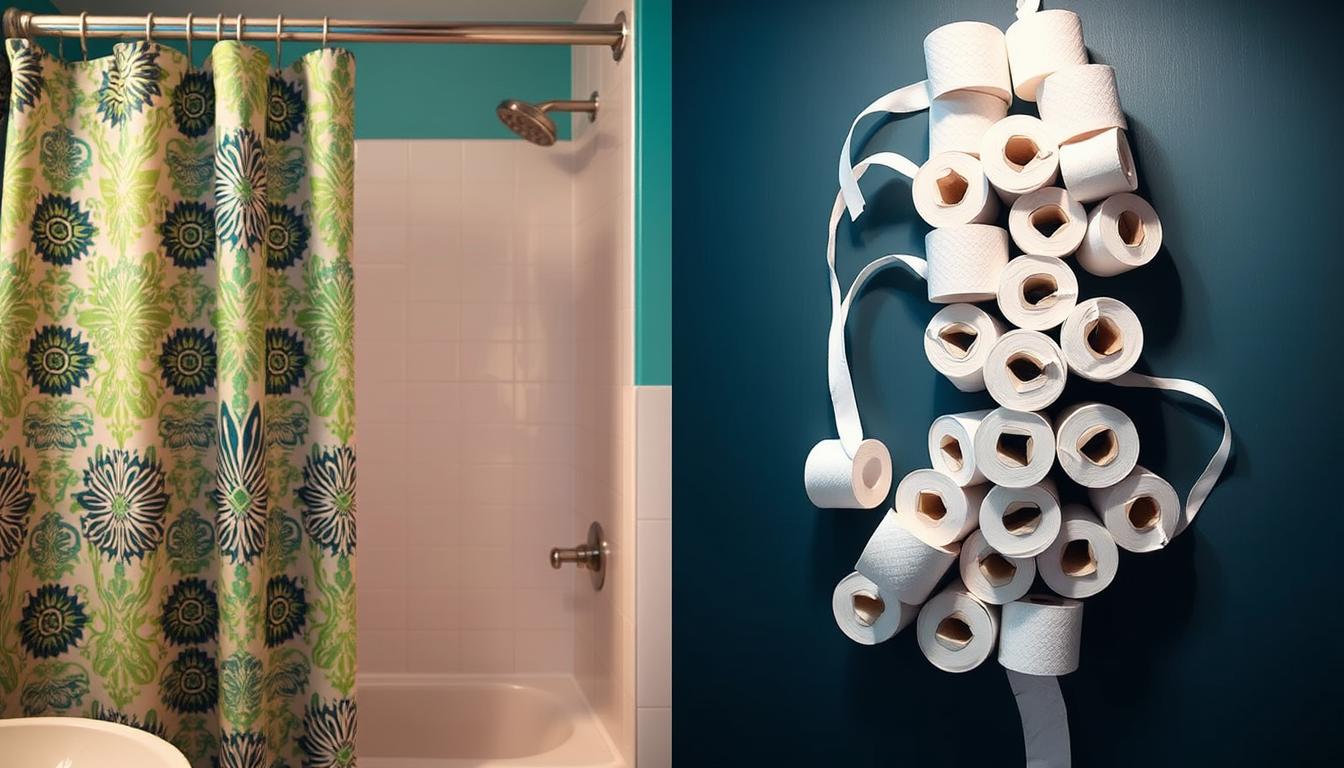 shower curtain vs toilet paper