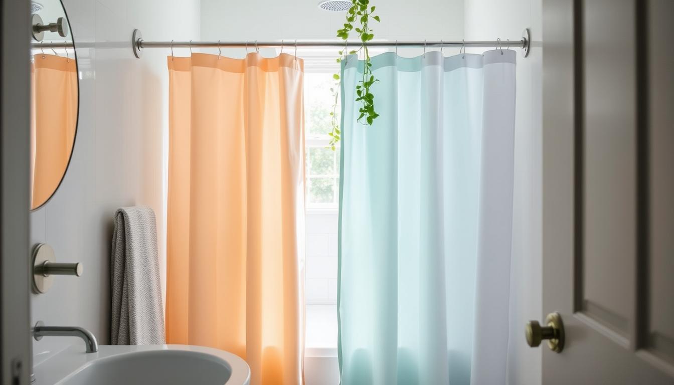 small bathroom shower curtain ideas