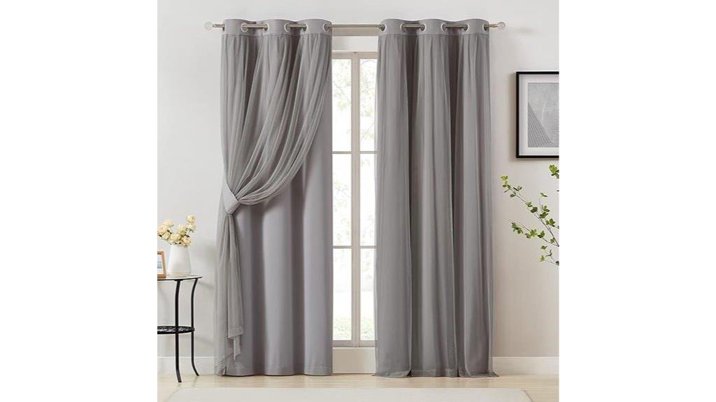 bujasso grey blackout curtains