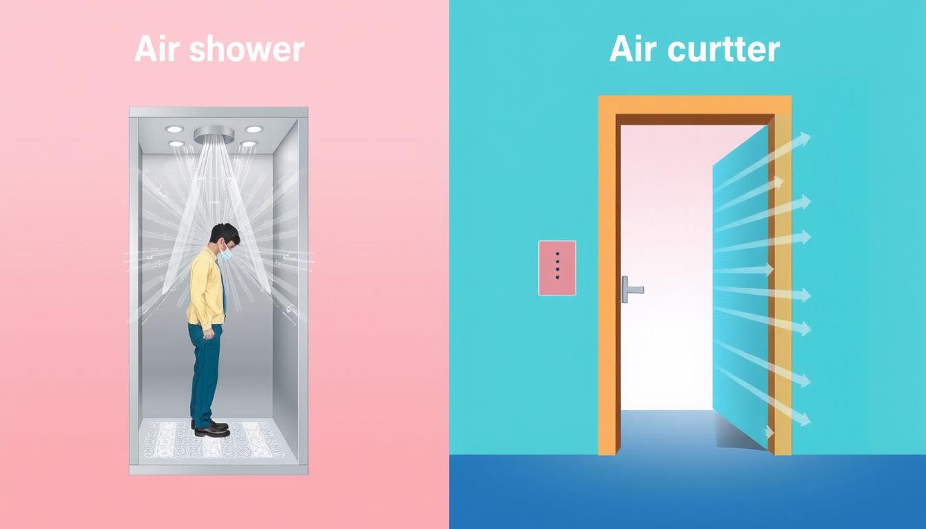 difference between air shower and air curtain