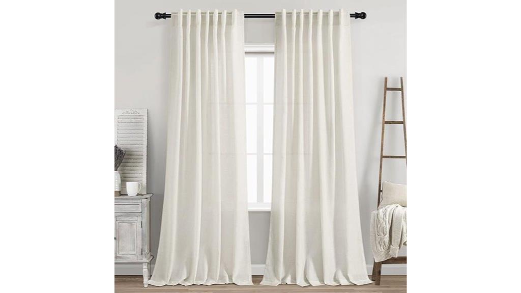 elegant cream linen curtains