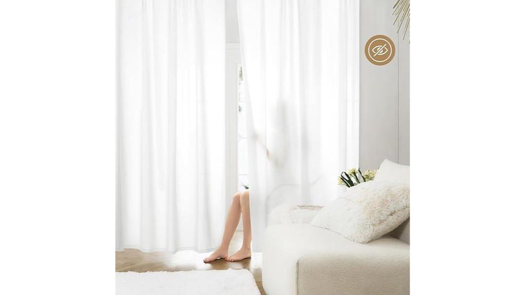 homeideas privacy sheer curtains