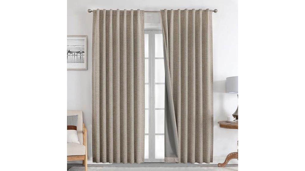 joydeco natural linen curtains