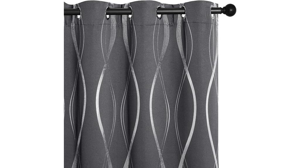 nicetown grey blackout curtains