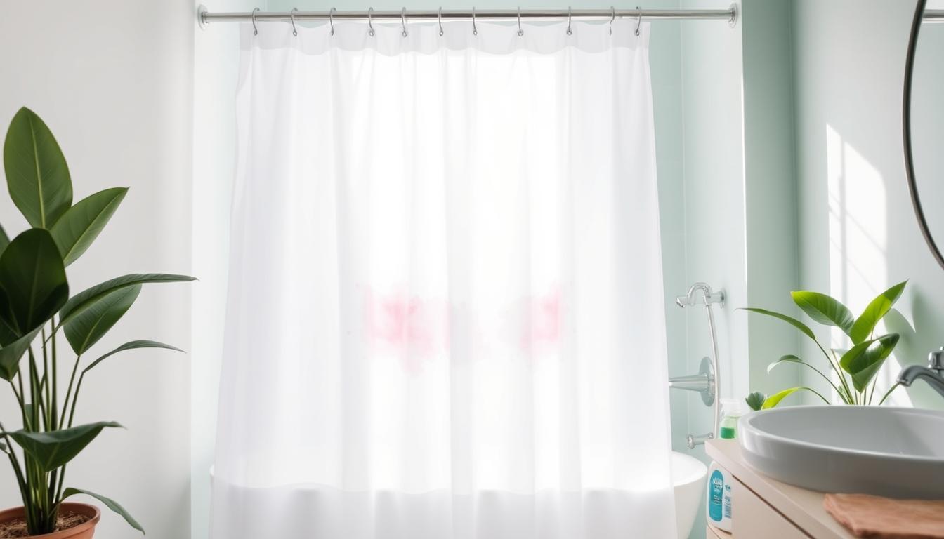 preventing pink shower curtains