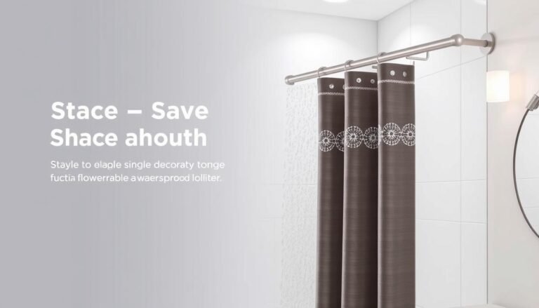 space-saving shower curtain solution