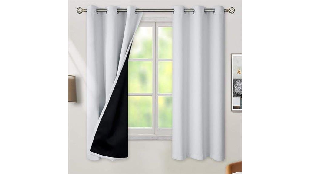 stylish greyish white curtains