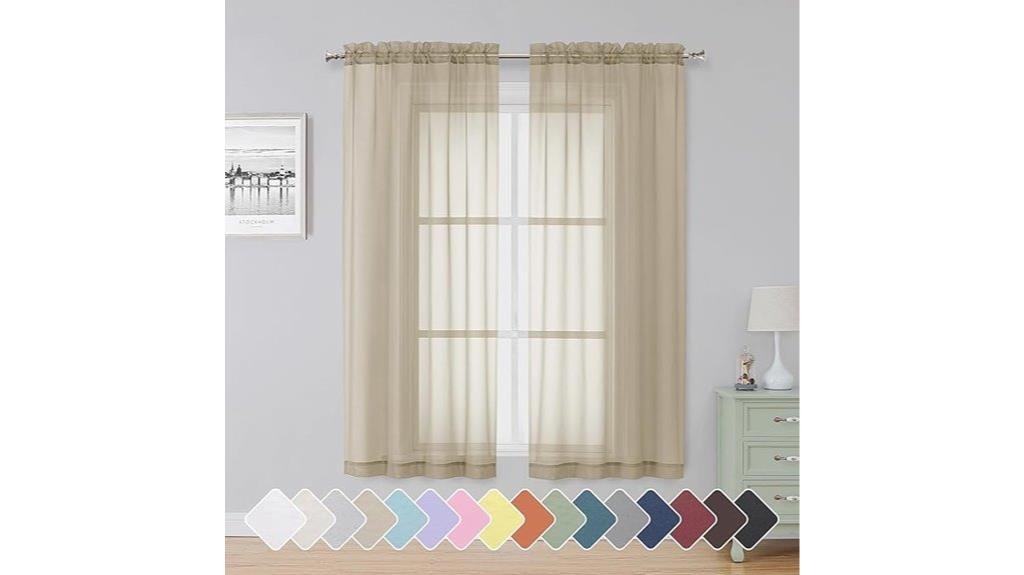 taupe sheer curtain review