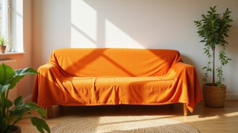 bright orange sofa covers
