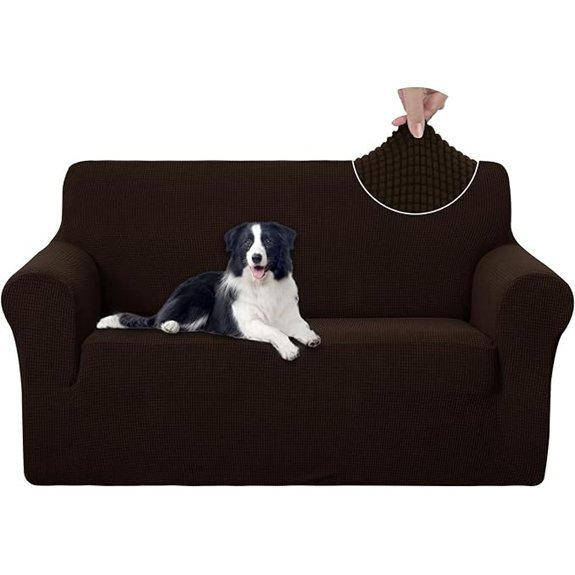 chocolate loveseat couch cover