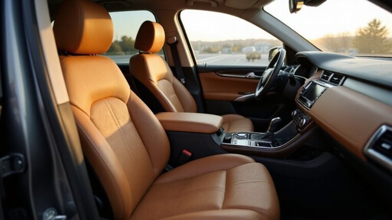 luxury tan leather seats