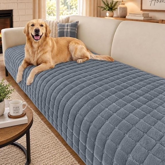 velvet non slip couch cover