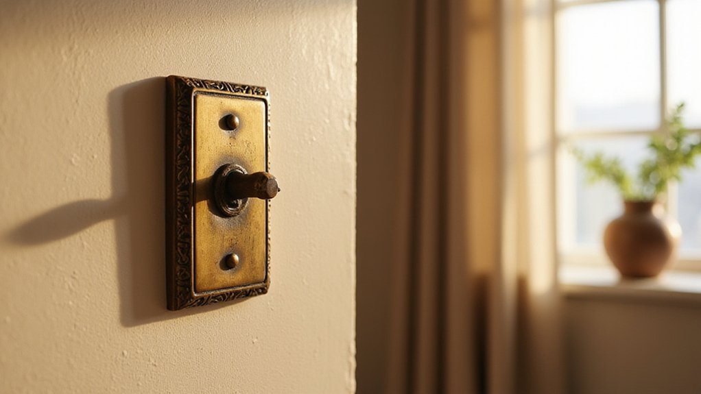 antique brass switch covers