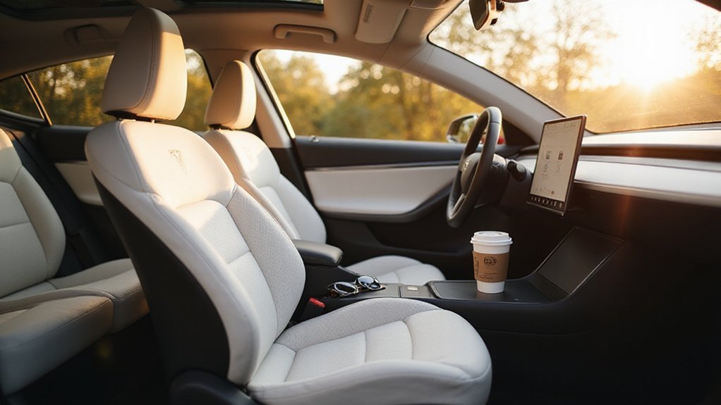 premium tesla white seat covers