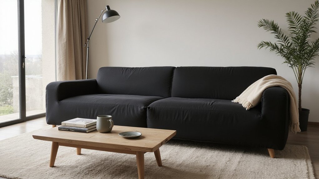 stylish black sofa protectors